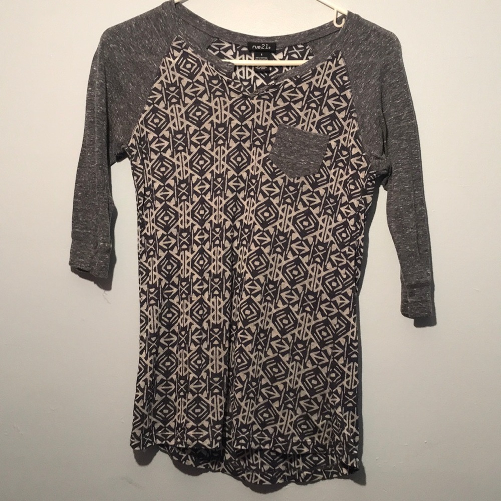 Tribal Rue21 3/4 Sleeve
